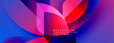 Soyut enerjik tasarım akışkan şekiller, kalın renkler içerir. Pembe, kırmızı, mavi gradyanlar dinamik görsel etki yaratır. Metin arkaplan tasarımı okur.