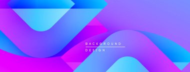 Soyut sıvı şekilleri, canlı mor, mavi gradyanlar. Arka planlar, sunumlar, dijital sanat için modern tasarım öğesi. Düz geçişler dinamik görsel efekt yaratır.
