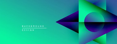 Soyut eğim arkaplanı. Geometrik şekiller, dinamik görsel efekt oluşturur. Teal, mor renkler kompozisyona hakim. Modern tasarım ögesi.