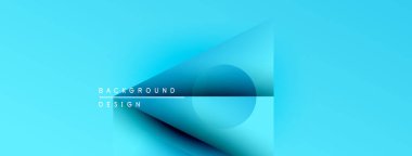 Soyut mavi tasarım, üst üste binen şekiller. Gradyan etkileri olan minimalist kompozisyon, modern estetik. Temiz çizgiler, basit geometri.