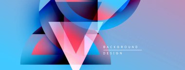 Soyut geometrik tasarım. Canlı renkler harmanlanarak, dinamik görsel efekt yaratır. Çeşitli projeler için modern arkaplan.