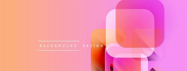 Soyut eğim arkaplanı. Üst üste binen kareler modern görsel efektler yaratır. Yumuşak pembeler, portakallar kompozisyona hakim. Minimalist tasarım.