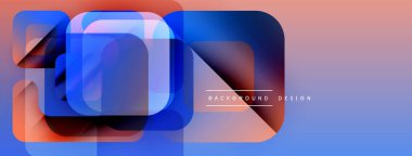 Soyut geometrik katmanlar, canlı renkler, değişken arkaplan. Modern tasarım elementleri dinamik görsel bileşim oluşturur.