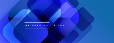 Soyut mavi şekiller örtüşüyor ve dinamik bir değişim etkisi yaratıyor. Metin arka plan tasarımı okur. Modern, temiz estetik.