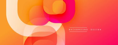 Soyut sıvı şekilleri örtüşür, canlı turuncu ve kırmızı renkler yaratır. Arkaplan ve sunumlar için modern tasarım ögesi.