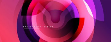Soyut akış katmanları dinamik bir görüntü yaratır. Pembe, mor renkler karışıp dairesel desenler oluşturuyor. Arka planlar için modern tasarım ögesi.