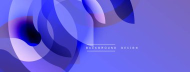 Soyut sıvı şekilleri örtüşür, dinamik mor gradyan arkaplan oluşturur. Dijital projeler için modern tasarım ögesi.