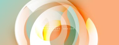 Soyut katmanlar dinamik görsel efekt yaratır. Yumuşak renkler karışıyor, dairesel desenler oluşturuyor. Arka planlar için modern tasarım ögesi.