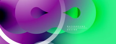 Soyut sıvı şekilleri, canlı gradyanlar. Mor, yeşil renkler kusursuz bir şekilde harmanlanır. Arka planlar için modern tasarım ögesi.