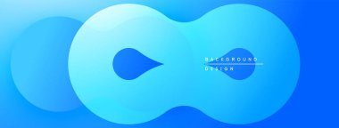 Soyut mavi tasarım akışkan şekiller içerir. Renkler derinlik yaratır, modern estetik. Minimalist kompozisyon, temiz çizgiler.