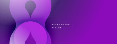 Soyut mor katmanlar akışkan şekiller yaratır. Mezuniyet geçişleri derinlik sunuyor, modern estetik. Minimalist tasarım, uygun arkaplan.