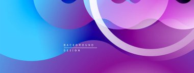 Soyut akışkan şekiller, canlı mavi mor gradyanlar. Modern tasarım, pürüzsüz kıvrımlar dinamik bileşim yaratır. Minimalist estetik.