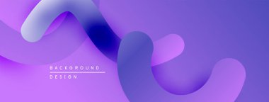 Soyut mor tasarım akışkan şekiller, gradyanlar içerir. Dijital projeler ve sunumlar için modern arkaplan ideali.