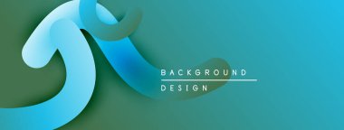 Soyut sıvı şekilleri örtüşür ve dinamik bir zemin oluşturur. Mavi, deniz mavisi, zeytin renkleri düzgün bir şekilde harmanlanır. Minimalist tasarım metin arkaplan tasarımı içerir.