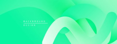 Soyut yeşil arkaplan. Pürüzsüz kıvrımlar akışkan şekiller, modern tasarım yaratır. Işık eğimleri görsel derinlik sunar. Minimalist estetik.