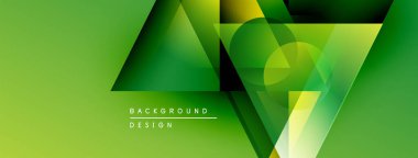 Soyut geometrik şekiller örtüşüyor, canlı yeşil gradyanlar yaratıyor. Modern tasarım elementleri dinamik görsel deneyim önerir.