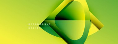 Soyut sarı yeşil tasarım. Dinamik şekiller modern görsel efektler yaratıyor. Arkaplanda eğim renkleri, pürüzsüz geçişler yer alıyor.