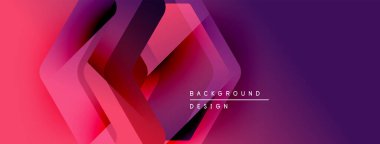 Soyut gradyanlar harmanlanır ve dinamik şekiller yaratır. Modern tasarım elementleri yenilik, enerji ve görsel etkiyi önerir. Metin arkaplan tasarımı okur.