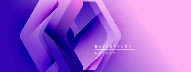 Soyut gradyan şekiller dinamik bileşim oluşturur. Mor, pembe renkler pürüzsüz, modern tasarım elementleri..
