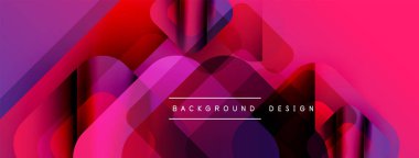 Soyut gradyanlar çakışıyor, dinamik görsel etki yaratıyor. Pembe, mor, kırmızı renkler kompozisyona hakim. Modern tasarım ögesi.