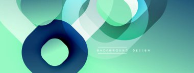 Soyut tasarım, üst üste binen daireler, deniz mavisi renkleri, ince gradyanlar. Modern estetik, temiz hatlar, minimalist kompozisyon. Arkaplan teknoloji ve yenilik öneriyor.