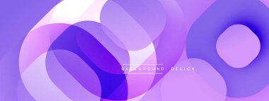 Soyut mor katmanlar dinamik arkaplan yaratır. Yumuşak eğimler, akışkan şekiller modern tasarım elementlerini akla getiriyor. Minimalist estetik.