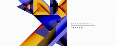 Soyut geometrik bileşim. Keskin açılar, canlı renkler dinamik görsel efektler yaratır. Modern tasarım arka planlar, sunumlar ve dijital sanat için uygundur..