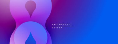 Soyut şekiller mor, mavi renkleri harmanlıyor. Gradyan arka plan modern görsel etki yaratır. Dijital projeler için uygun minimalist tasarım.
