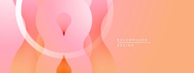 Soyut çiçek tasarımı. Yumuşak pembeler, portakallar karışır. Modern, minimalist estetik. Yumuşak kıvrımlar organik şekiller yaratır. Markalaşma için uygun bir arkaplan.