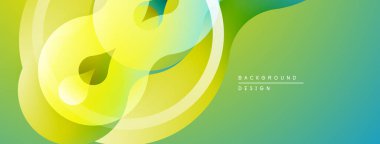Soyut çiçek tasarımı. Yumuşak sarı, yeşil renk karışımı. Modern, akışkan şekiller dinamik görsel etki yaratır. Minimalist estetik.