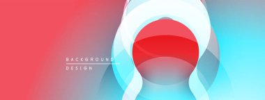 Soyut tasarım özellikleri üst üste biniyor. Kırmızı, beyaz, mavi gradyanlar dinamik görsel efekt yaratır. Modern arkaplan dokusu.