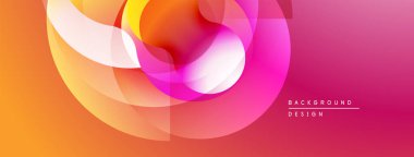 Soyut, canlı katmanlar akışkan şekiller yaratır. Sıcak renkler serin pembelere karışıp modern tasarımı oluşturur. Düzen eğimleri kompozisyona hakim.