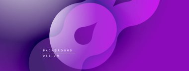 Soyut mor dizayn, üst üste binen şekiller, gradyanlar. Modern estetik, arka planlar ve sunumlar için uygun. Yumuşak geçişler derinlik yaratır.