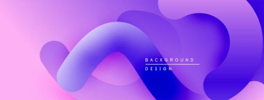 Soyut sıvı şekilleri mor, pembe renkleri harmanlıyor. Modern tasarım pürüzsüz geçişleri, canlı enerjiyi çağrıştırıyor. Arkaplan yaratıcılığı, yeniliği öneriyor.