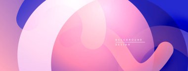 Soyut sıvı şekiller harmanlanır, yumuşak pembe, mor gradyanlar yaratır. Modern tasarım sakin, dinamik görsel deneyimi çağrıştırıyor.