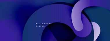 Soyut sıvı şekilleri üst üste binerek dinamik mavi mor gradyan arkaplan oluşturur. Dijital projeler için modern tasarım ögesi.