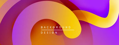 Soyut sıvı şekiller, canlı renklerin karışımı. Gradyan katmanlar dinamik görsel efekt yaratır. Arka planlar için modern tasarım ögesi.