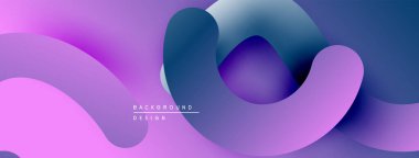 Soyut dalgalar, mor renkler baskın gelir. Pürüzsüz gradyanlar akışkan şekiller, modern tasarım elementleri yaratır. Geçmişi akıcılığı, sakinliği akla getiriyor..