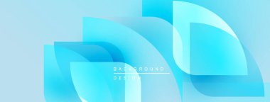 Soyut mavi şekiller örtüşüyor ve dinamik bir değişim etkisi yaratıyor. Modern tasarım arka planlar ve sunumlar için uygundur. Işık dokusu görünür.