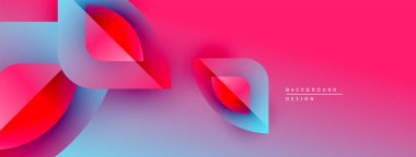 Soyut akışkan şekiller, canlı pembeler, maviler dinamik gradyan arkaplan oluşturur. Dijital projeler için modern tasarım ögesi.