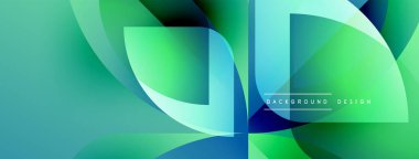 Soyut sıvı şekiller, canlı yeşiller, maviler modern tasarım yaratır. Gradyan renkler sorunsuzca harmanlanarak, dinamik görsel deneyim sunar.