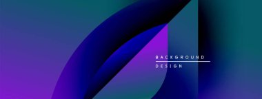 Soyut gradyan katmanlar dinamik görsel efekt yaratır. Mor, mavi renkler düzgün bir şekilde harmanlanarak modern arka plan tasarımını oluşturuyor. Minimalist metin mevcut.