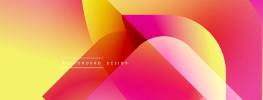 Soyut, enerjik bir arkaplan. Pürüzsüz gradyanlar sarı, turuncu ve pembe renkleri harmanlarlar. Modern tasarım elementleri dinamik görsel etki yaratır.