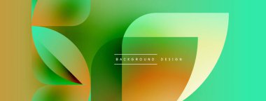 Soyut gradyanlar çakışıyor, dinamik görsel akış yaratıyor. Modern tasarım düz renk geçişlerini ve mevcut metin ögelerini içerir.