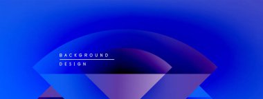 Soyut mavi arkaplan. Gradyan şekiller örtüşüyor, dinamik görsel etki yaratıyor. Metin arka plan tasarımı okur. Modern, canlı kompozisyon.