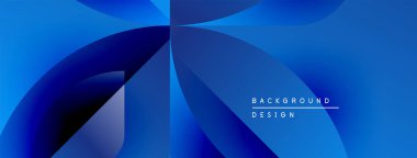 Soyut mavi tasarım akışkan şekiller, gradyanlar içerir. Metin arka plan tasarımı okur. Modern estetik, canlı renkler, basit kompozisyon.