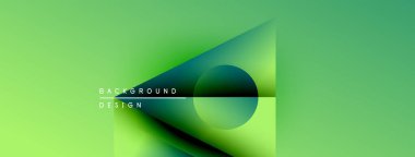 Soyut yeşil gradyan tasarımı. Geometrik şekiller, dinamik görsel efekt oluşturur. Sunumlar ve web siteleri için modern arkaplan.