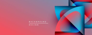 Soyut geometrik tasarım. Kırmızı, mavi renkler harmanlanarak, dinamik görsel etki yaratır. Sunumlar ve markalaşma için modern arkaplan.