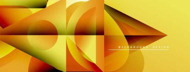 Soyut geometrik şekiller, canlı turuncu, sarı gradyanlar. Modern tasarım elementleri dinamik görsel akış yaratır. Arkaplan özellikleri metin etiketleri.