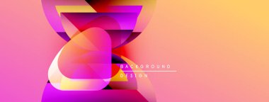 Soyut gradyanlar harmanlanır ve dinamik şekiller yaratır. Pembe, mor, turuncu renkler tasarımda baskın. Metin arkaplan tasarımı okur.